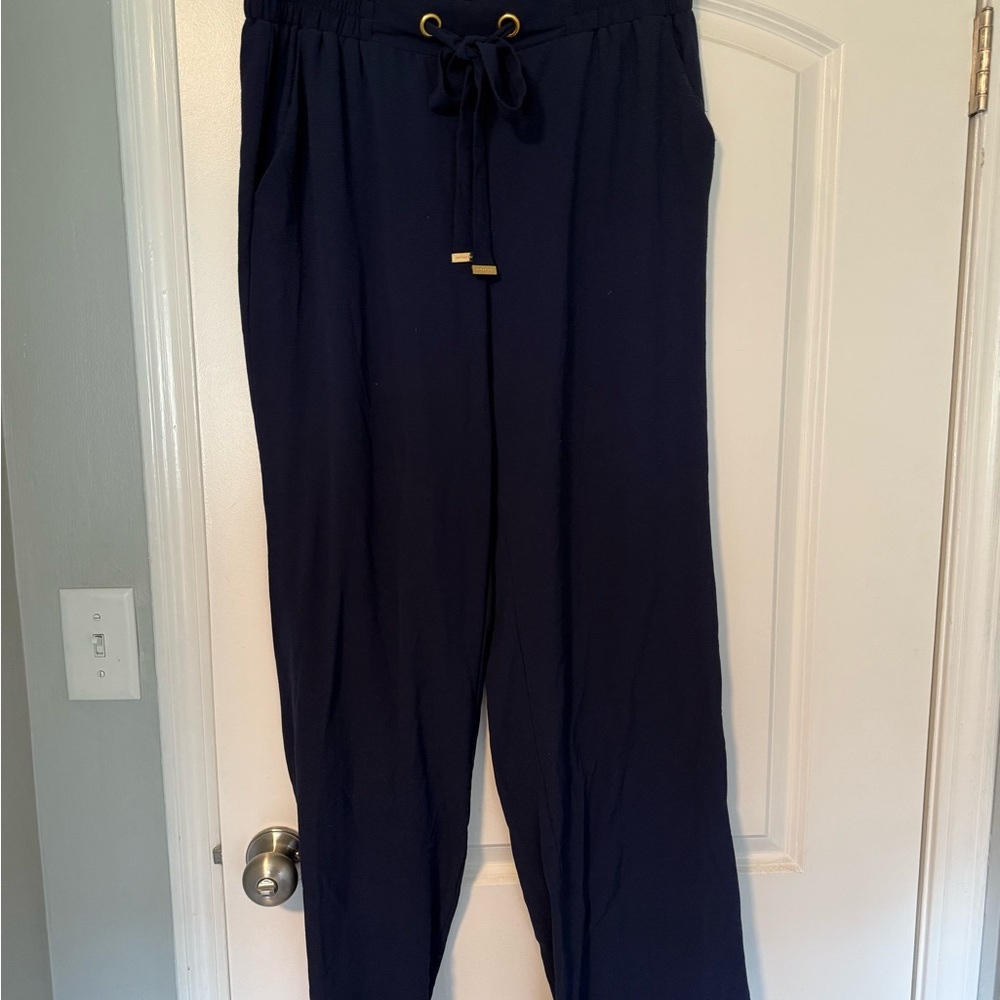 Michael Kors Navy Blue Drawstring Pants